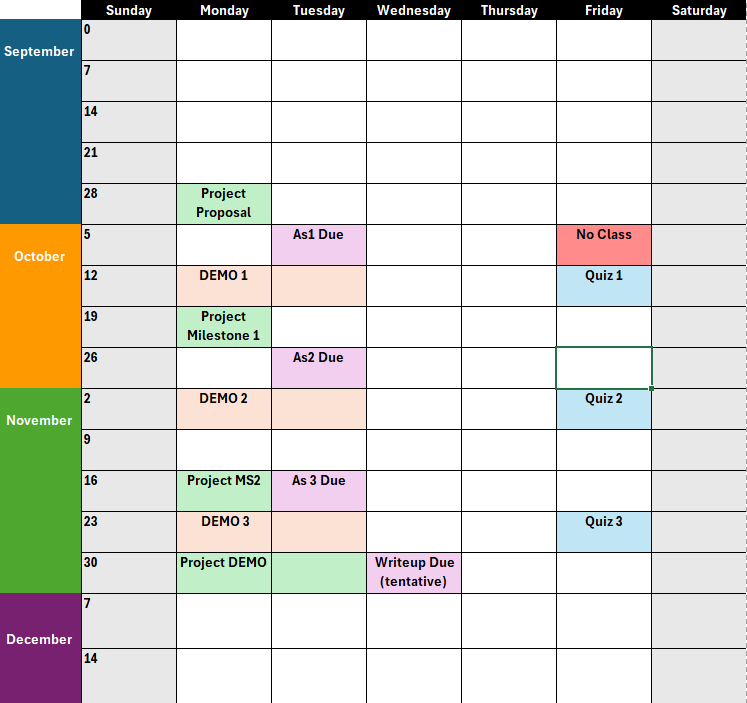 Semester Schedule